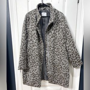 NWOT leopard car coat